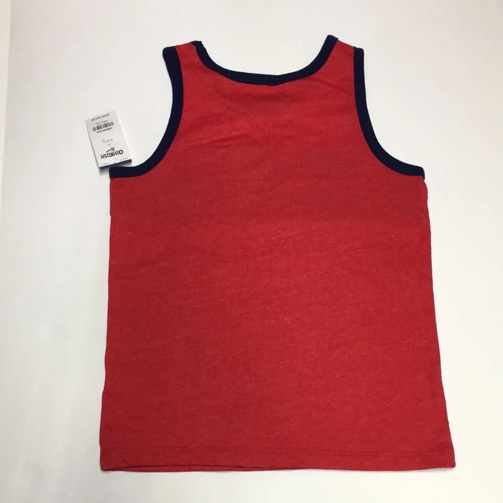 OshKosh B'gosh Kids Patriotic Tank Top - Red, Blue, White 4th of July size 7 NEW